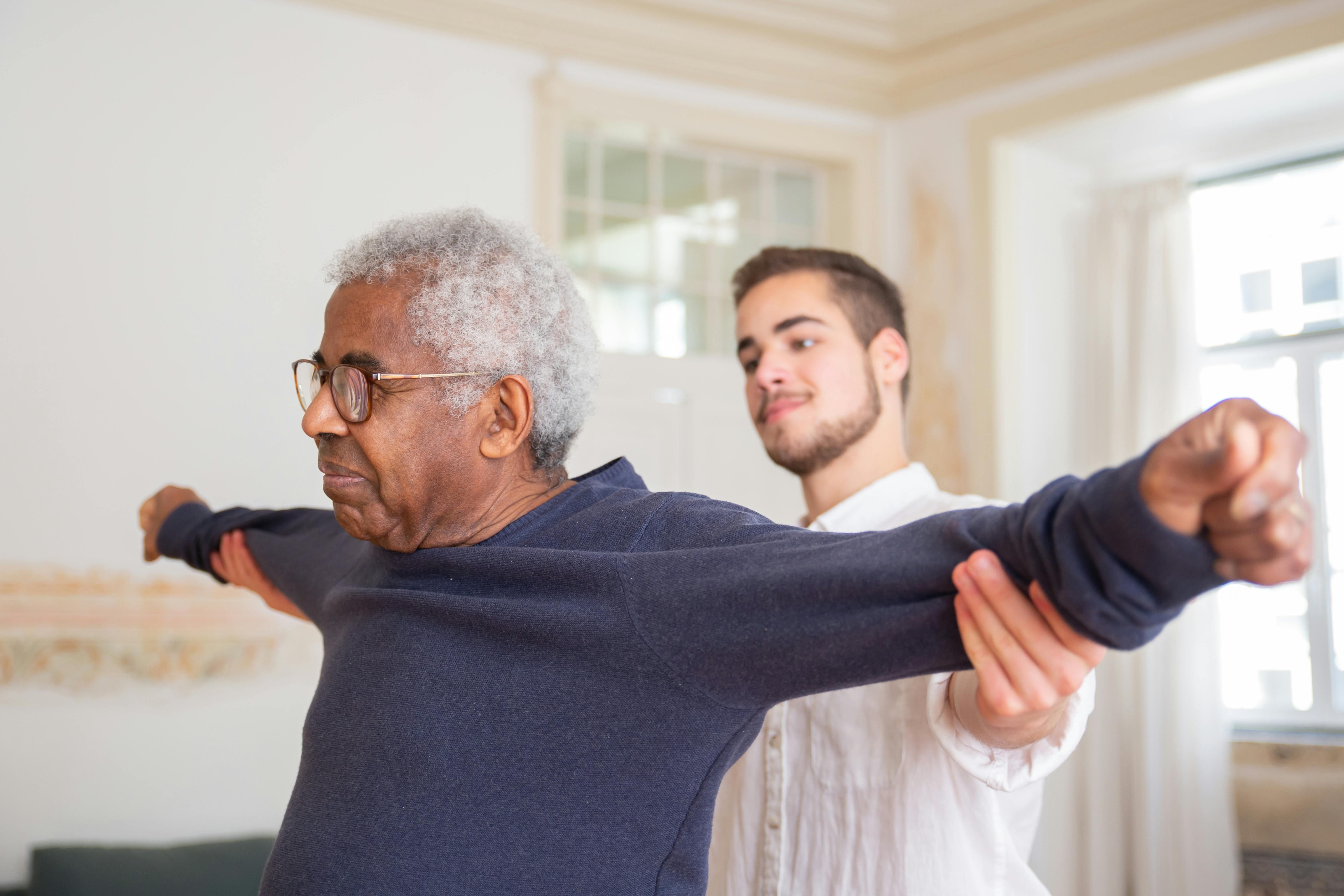 Resident in physical therapy session at The Waters of Wabash West